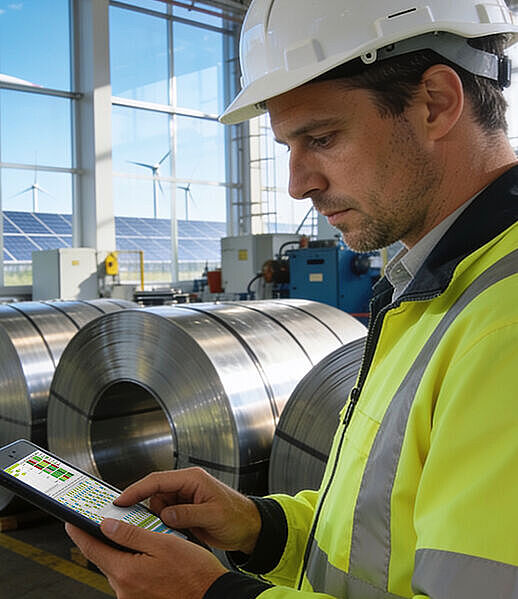 Decarbonization & Energy Services wird mit der PSImetals Software dargestellt.