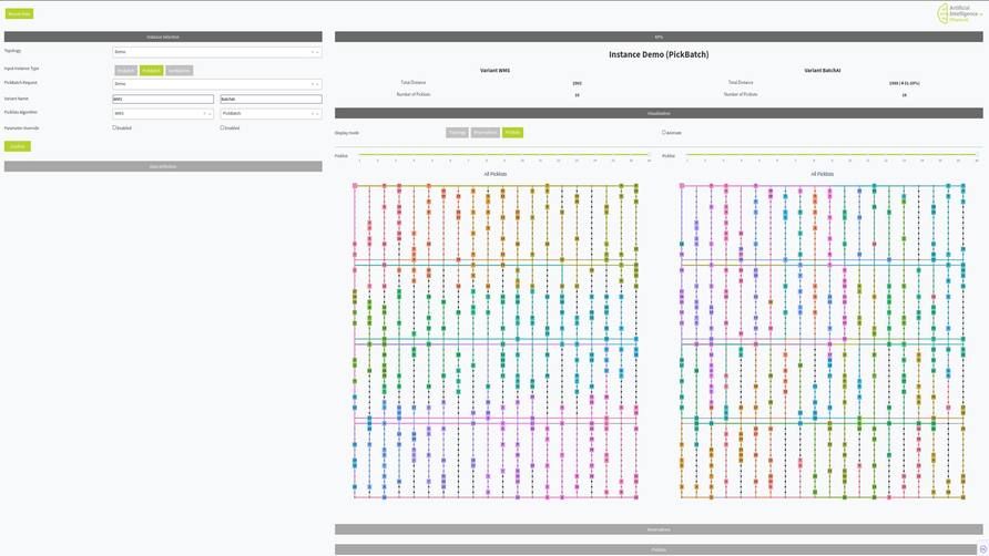Batch-AI-Oberfläche in PSIwms zur optimierten Auftragsbündelung im Lager
