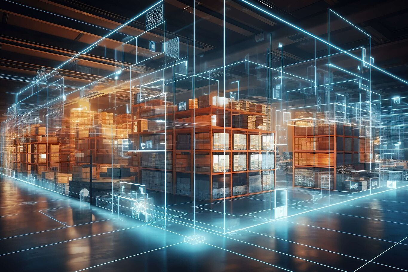 Veranschaulichung eines digitalen Lagers
