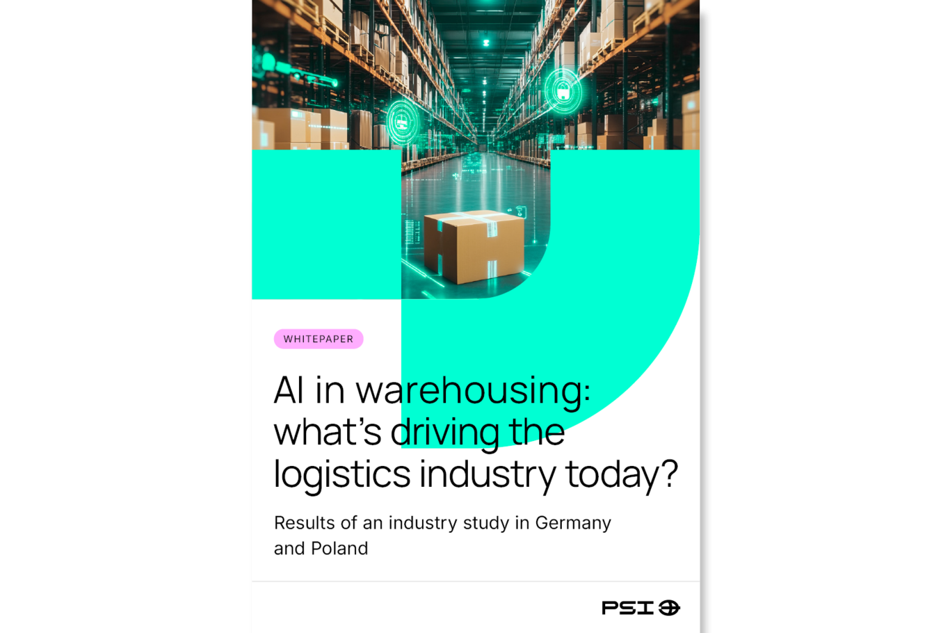Report cover showing AI optimizing warehouse operations.