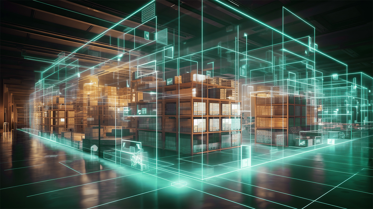Veranschaulichung eines digitalen Lagers.